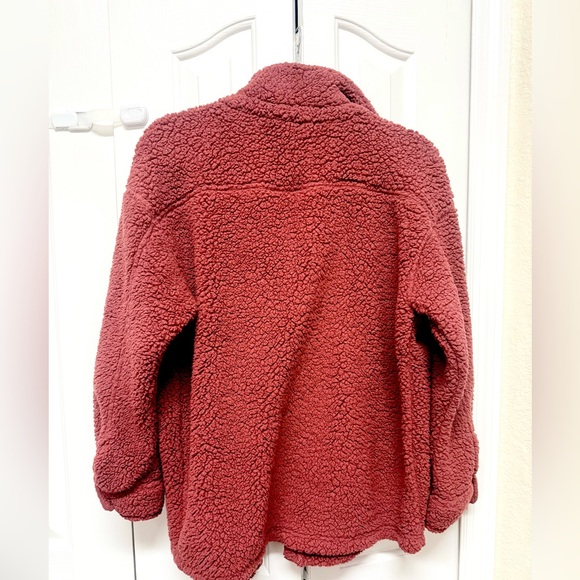 32 Degrees Plush Sherpa Jacket in Rust - Picture 5 of 5